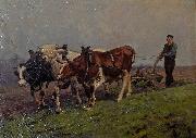 Georges Jansoone Plowing oil painting on canvas